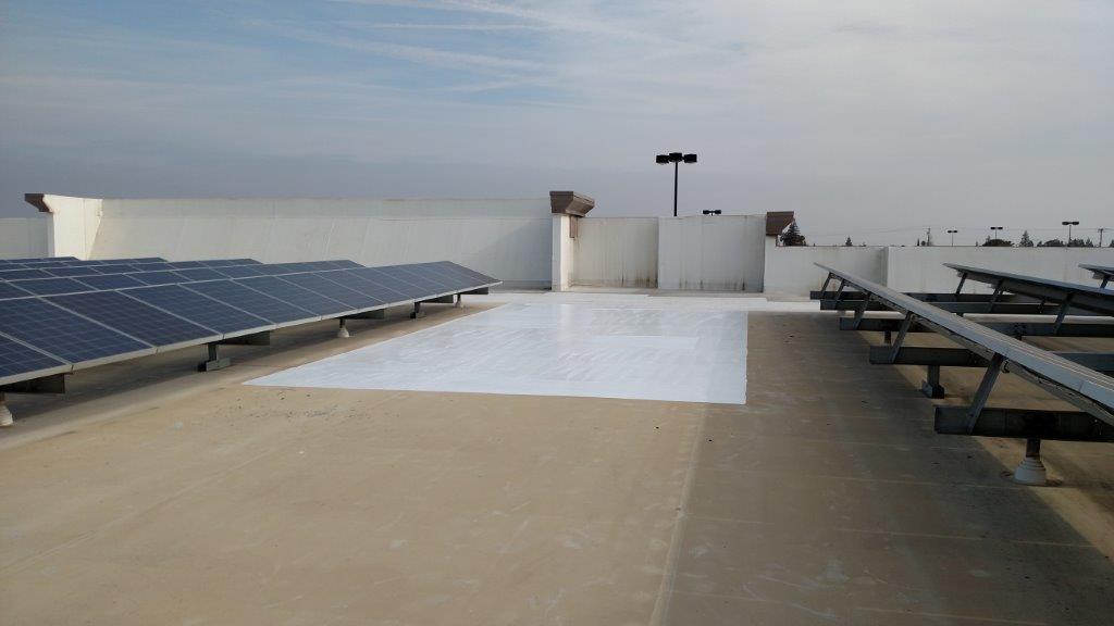 Commercial roof after being repaired by Western Pacific Roofing